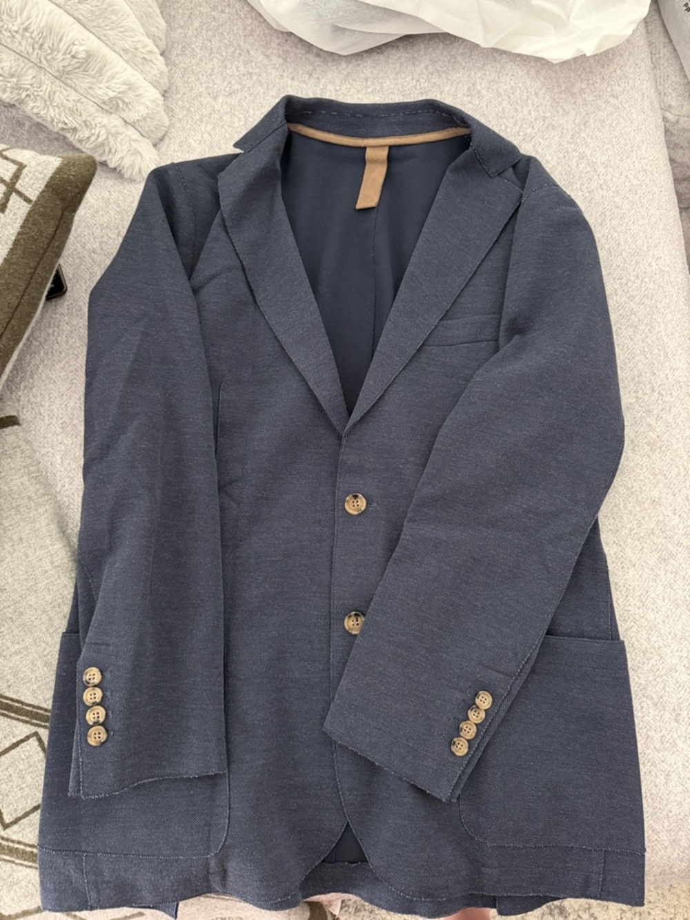 Eleventy Navy Textured Sport Coat